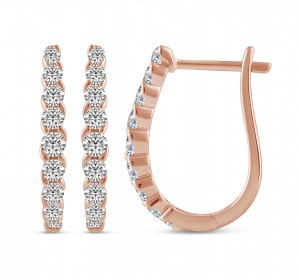 14KT Rain Droplet (TM) Rose Gold Earrings