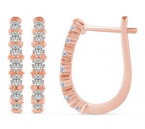 14KT Tulip Flower (TM) Rose Gold Earrings