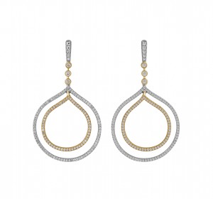 14KT Two Tone Gold Fashion Earrings