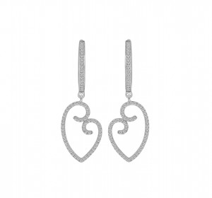 14KT White Gold Fashion Earrings