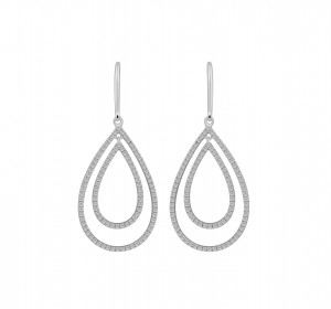 14KT White Gold Fashion Earrings