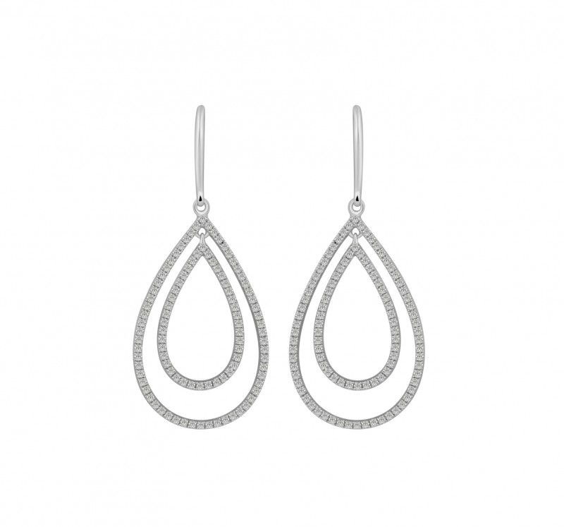 14KT White Gold Fashion Earrings