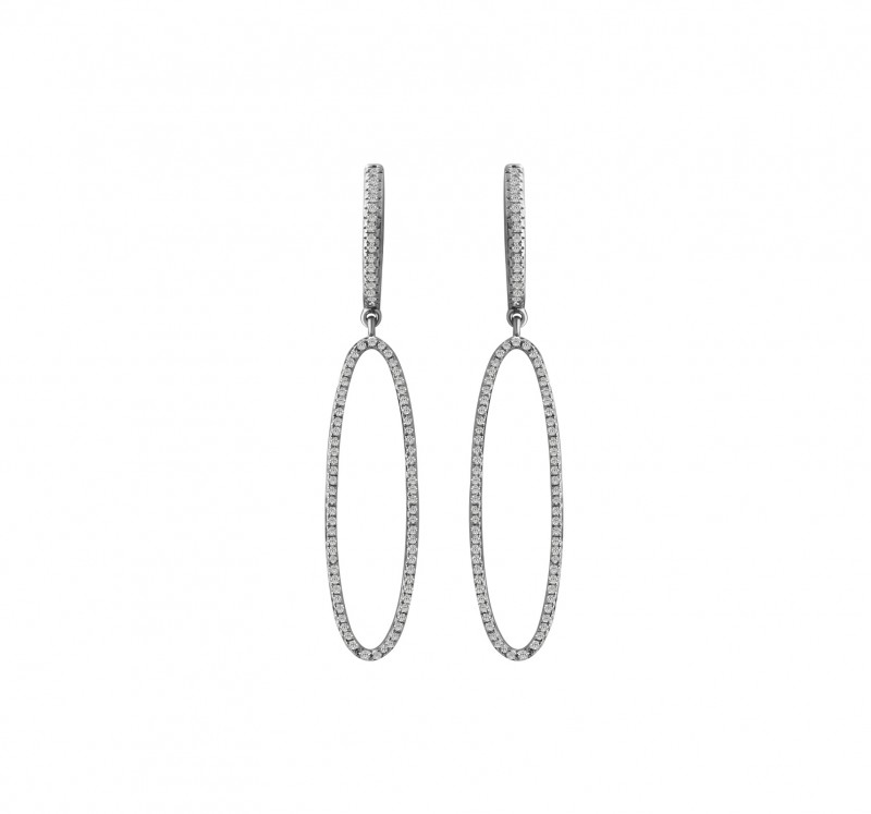 14KT White Gold Fashion Earrings