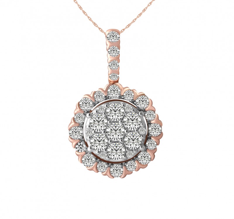 14KT White Gold Mirage Collection Pendant