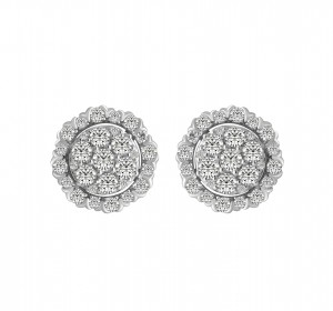 14KT White Gold Mirage Collection Earrings