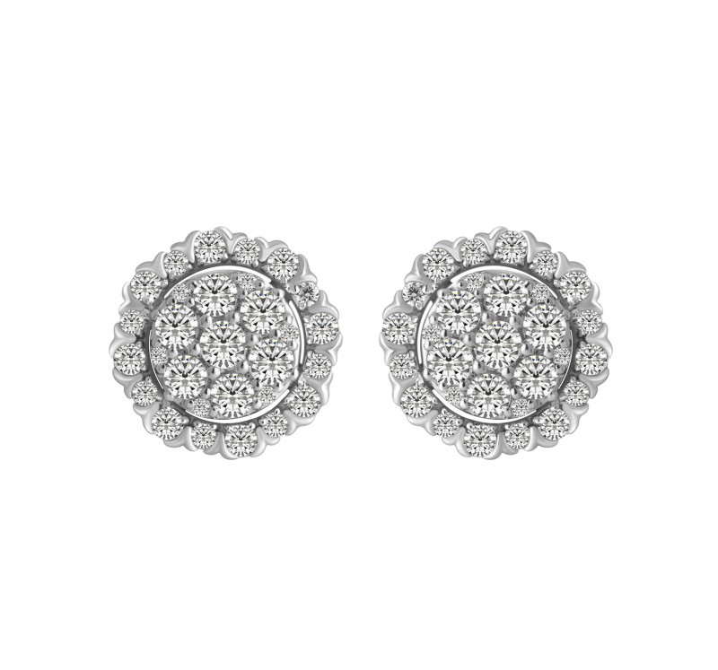 14KT White Gold Mirage Collection Earrings