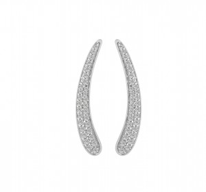 14KT White Gold Ear-Climber Earrings