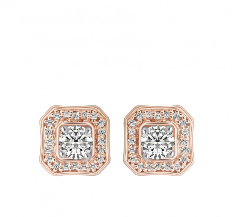 14KT Rose Gold Classic Stud Earrings