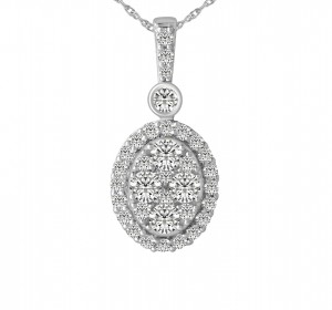 14KT White Gold Classic Pendant