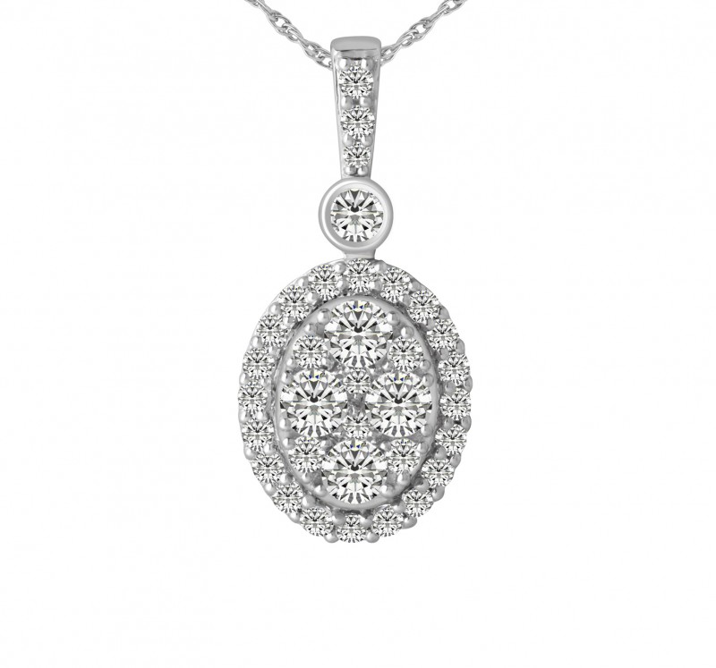14KT White Gold Classic Pendant