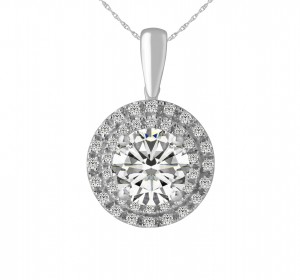 14KT White Gold Classic Pendant