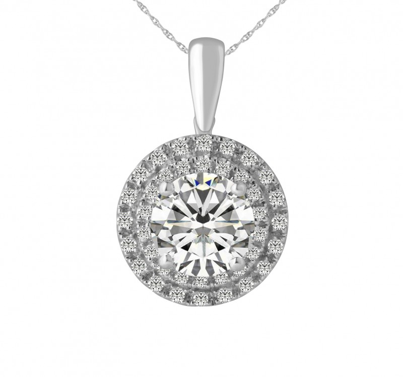 14KT White Gold Classic Pendant
