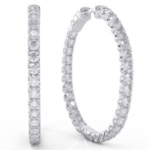 14K Inside-Out Diamond Hoop  3.00ctw (H1001-5-60)