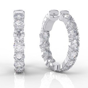 14K Inside-Out Diamond Hoop  3.60ctw (H1001-15-24)