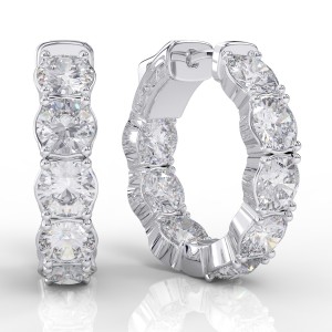 14K Inside-Out Diamond Hoop 8.00ctw (H1001-50-16)