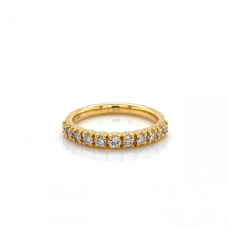 14KT Gold Wedding Band Halfway