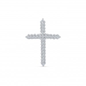 14KT White Gold Cross