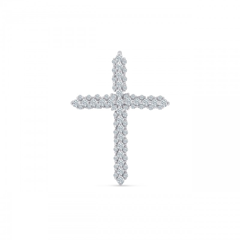 14KT White Gold Cross