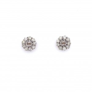 14KT Semi Mount White Gold Stude Earrings