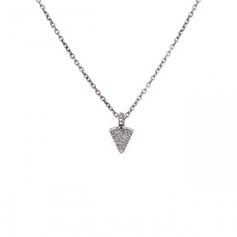 14KT Petite Scone Shape with Chain Necklace