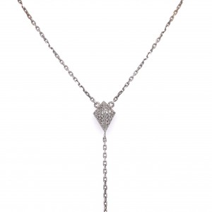 14KT Petite Diamond Shape with Chain Necklace
