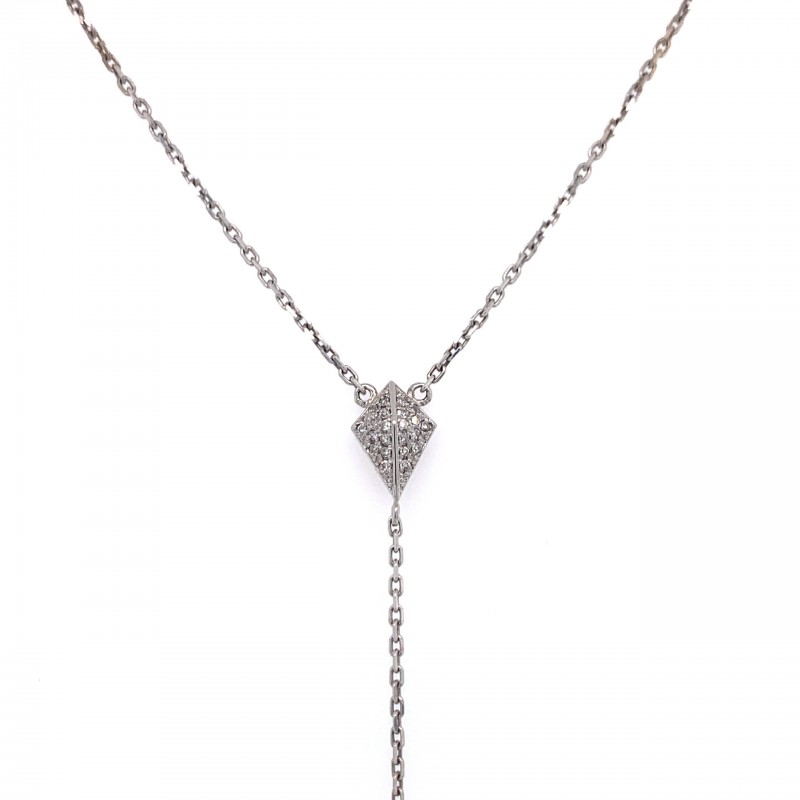14KT Petite Diamond Shape with Chain Necklace