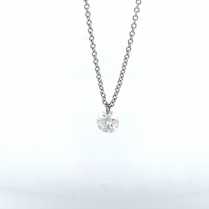 14KT 1 Stone Soliatare Floating Diamond Necklace