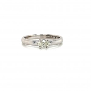 14K Solitaire East West Marquise Diamond