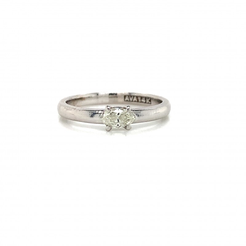 14K Solitaire East West Marquise Diamond