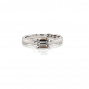 14K Solitaire East West Baguette Diamond