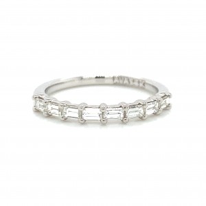 14K East West 8 Baguette Petite Diamond Ring.