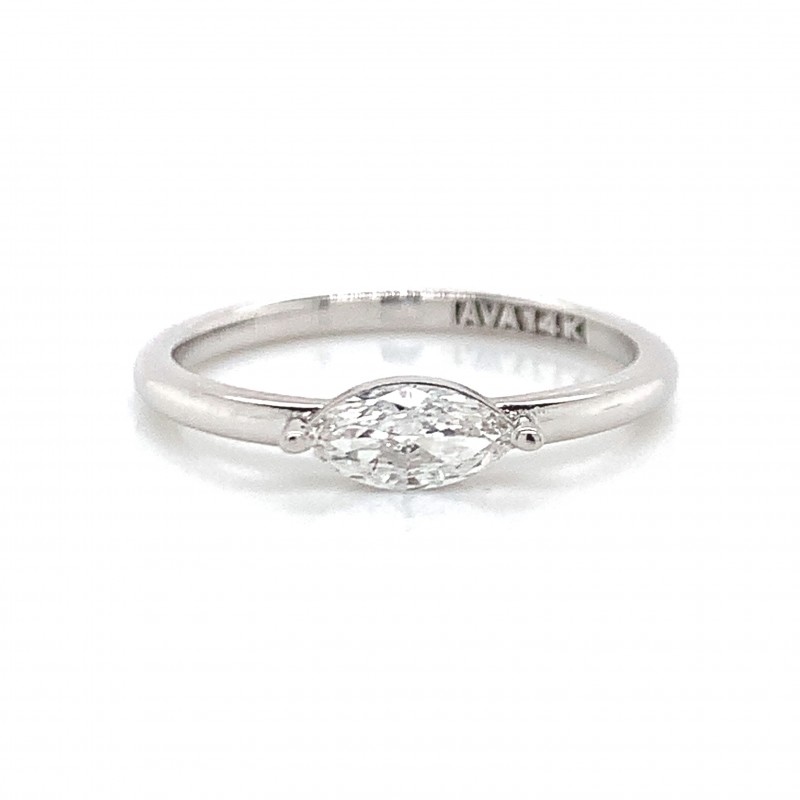 14K East West Marquise Diamond Solitaire Setting